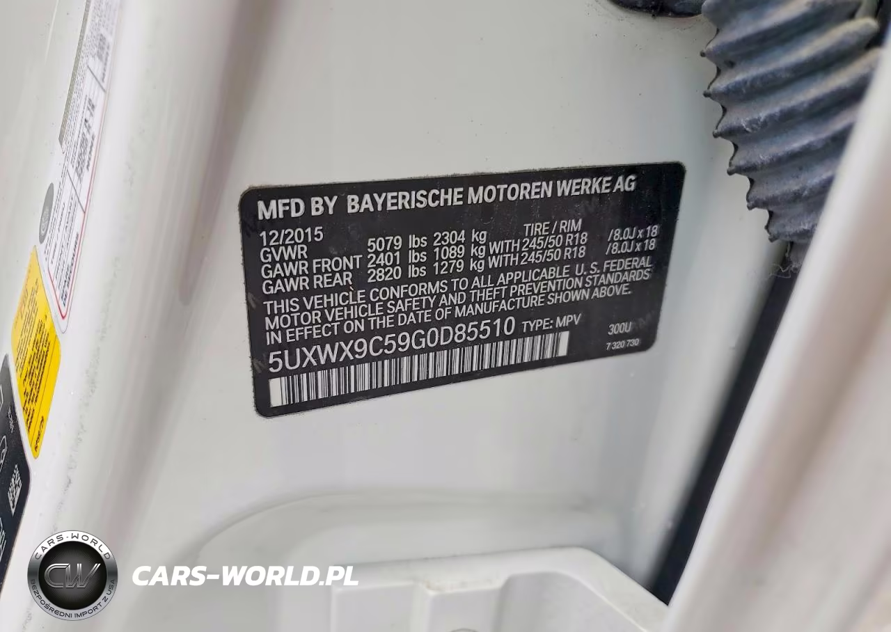 2016 BMW X3 xDrive28I VIN:5UXWX9C59G0D85510 - 13