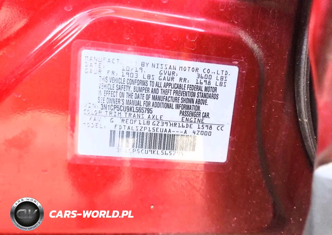 2019 Nissan Kicks Sv VIN:3N1CP5CU9KL565795 - 12