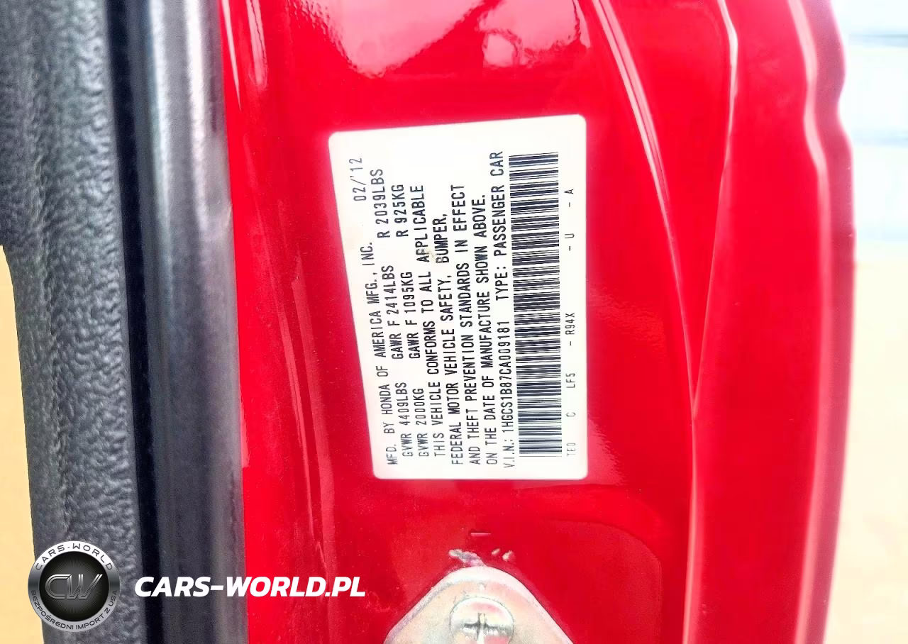 2012 Honda Accord Exl VIN:1HGCS1B87CA009181 - 12