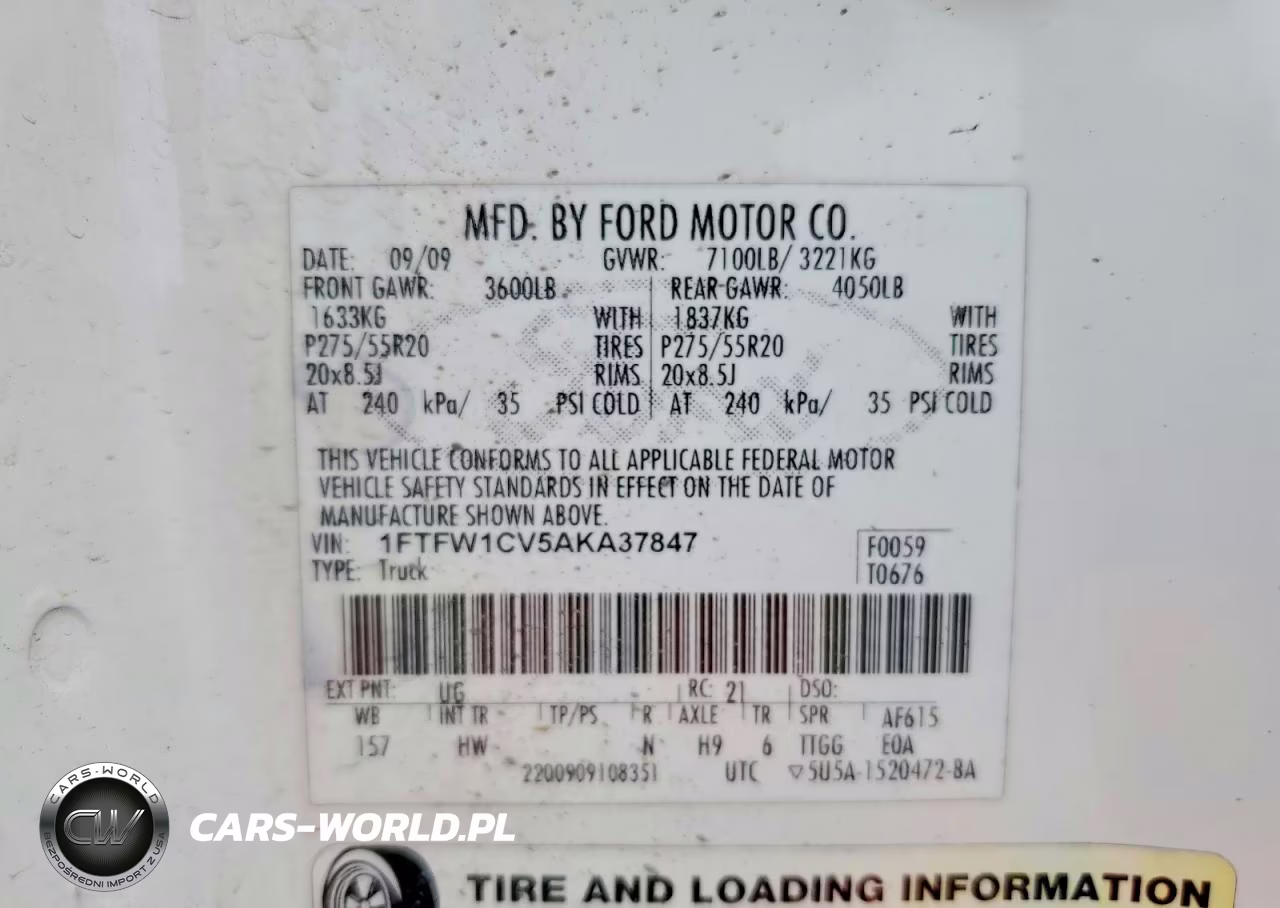 2010 Ford F150 Supercrew VIN:1FTFW1CV5AKA37847 - 12