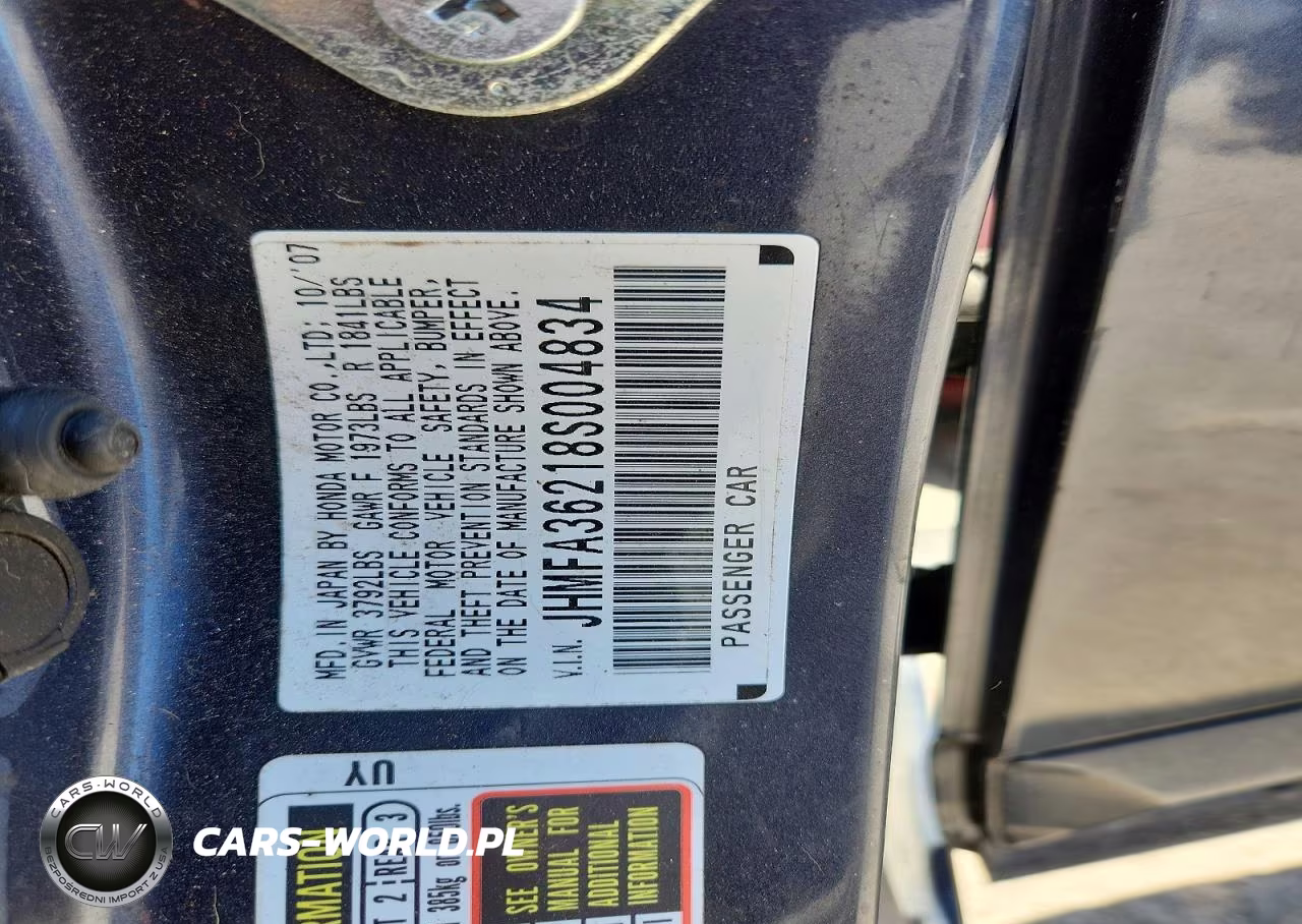 2008 Honda Civic Hybrid VIN:JHMFA36218S004834 - 12