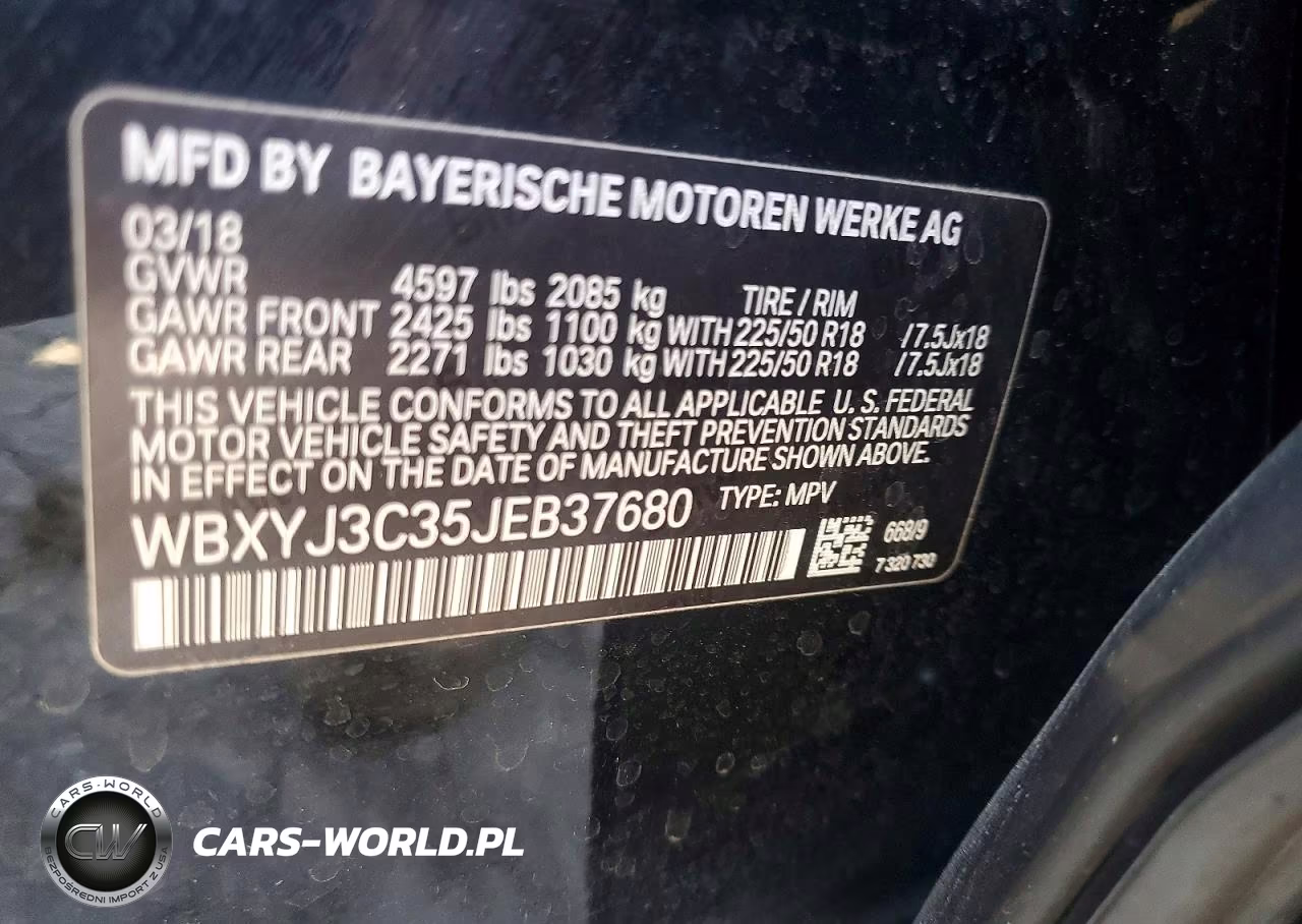 2018 BMW X2 Sdrive28I VIN:WBXYJ3C35JEB37680 - 13