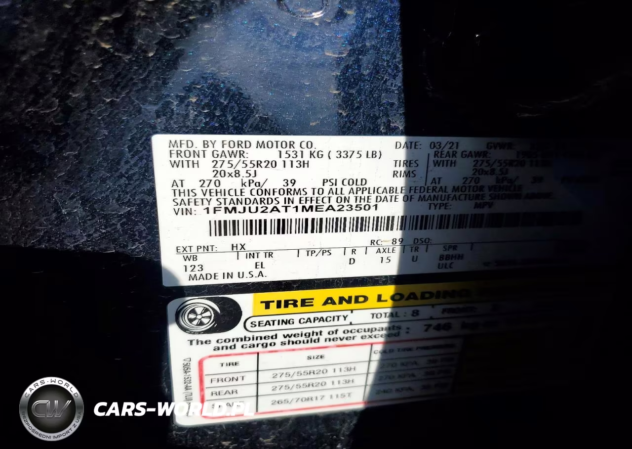 2021 Ford Expedition Limited VIN:1FMJU2AT1MEA23501 - 14