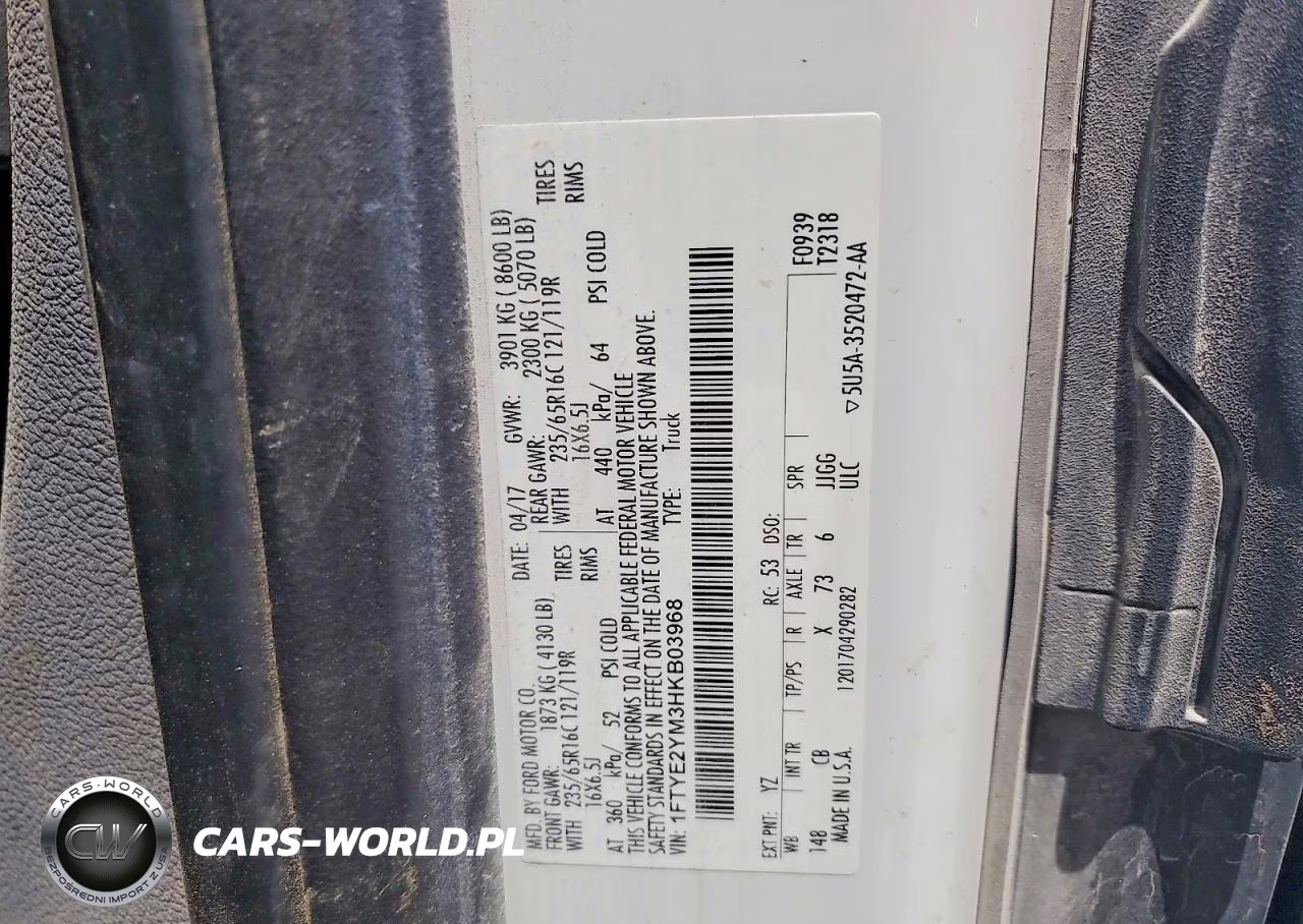 2017 Ford Transit 150 Delivery Van VIN:1FTYE2YM3HKB03968 - 13