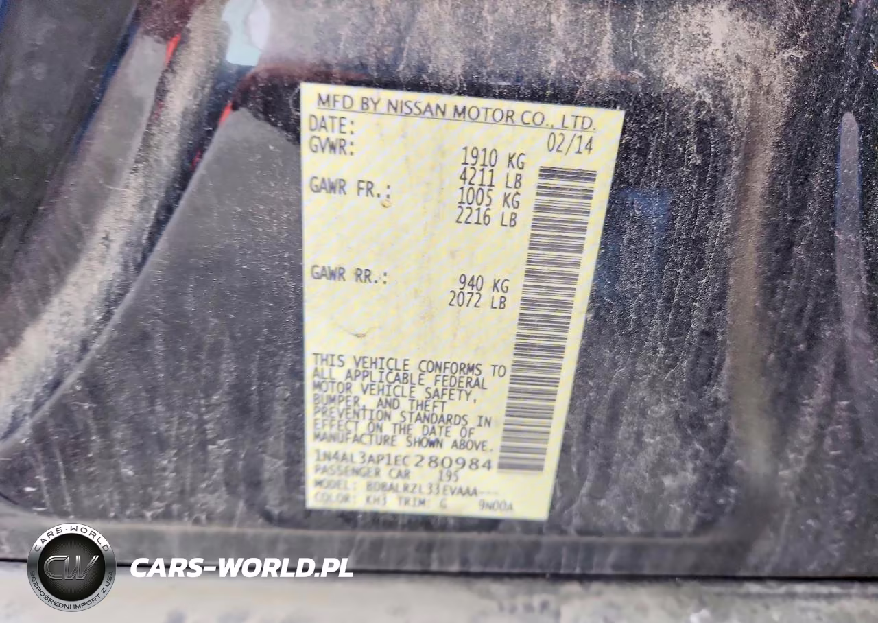 2014 Nissan Altima 2.5 S VIN:1N4AL3AP1EC280984 - 12