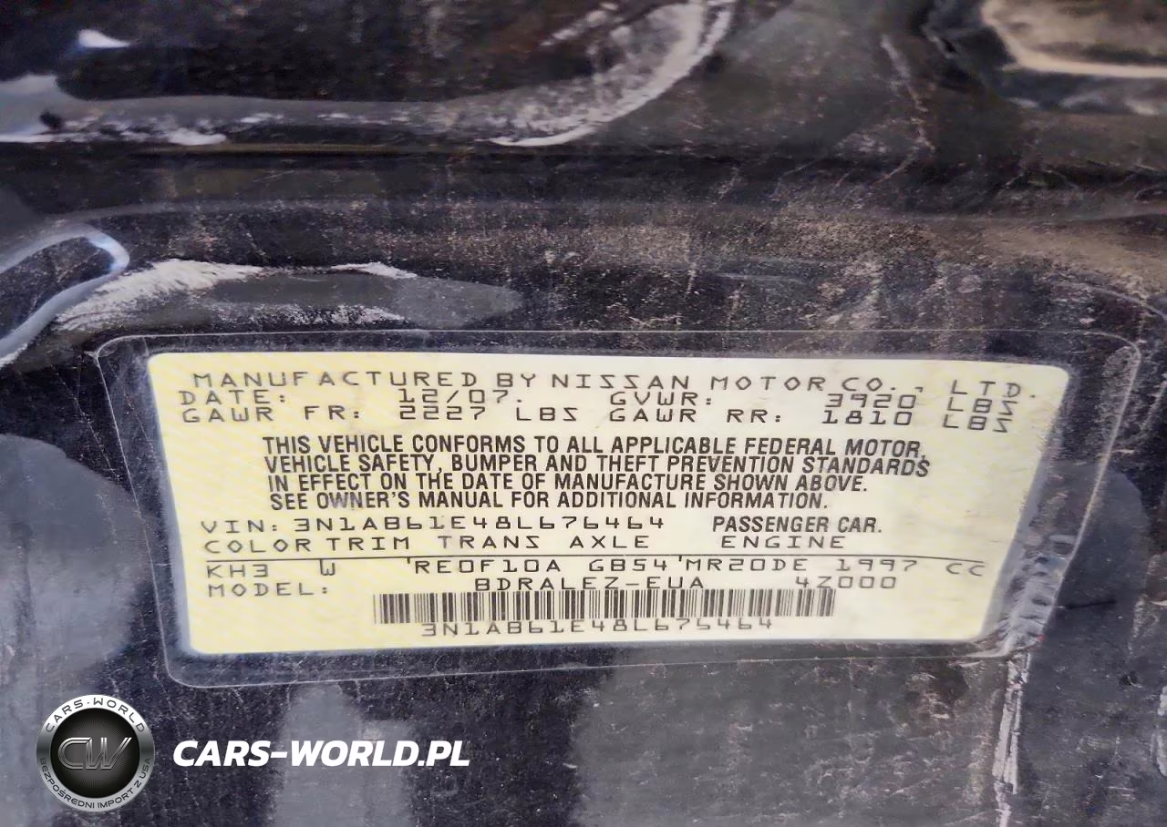2008 Nissan Sentra 2.0 VIN:3N1AB61E48L676464 - 12