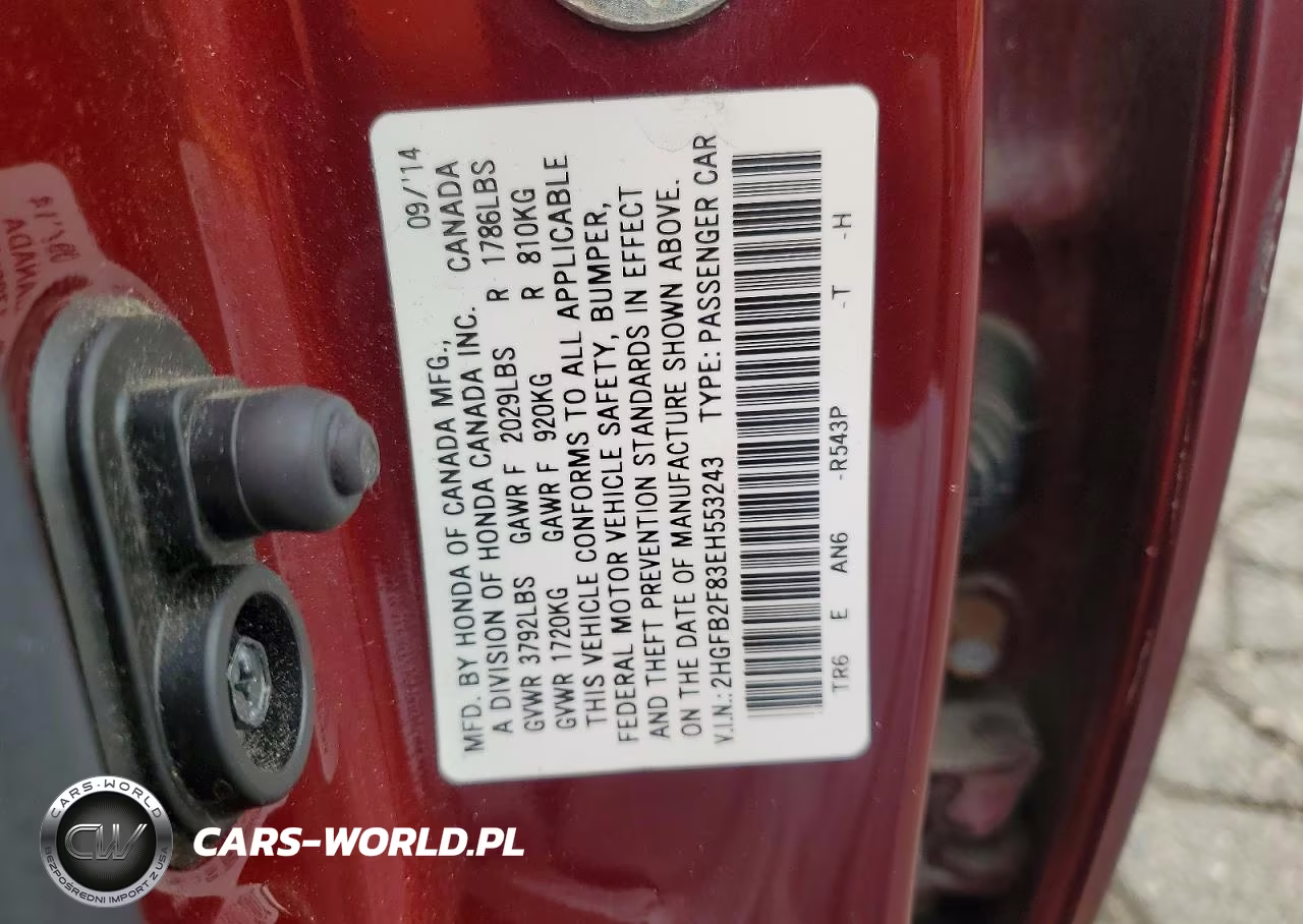 2014 Honda Civic Ex VIN:2HGFB2F83EH553243 - 12