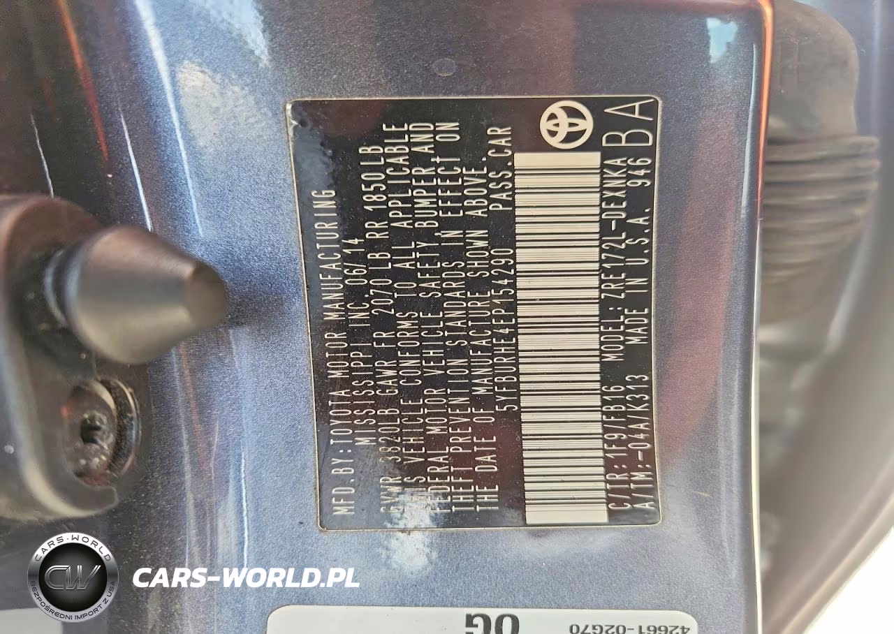 2014 Toyota Corolla Le VIN:5YFBURHE4EP154290 - 12