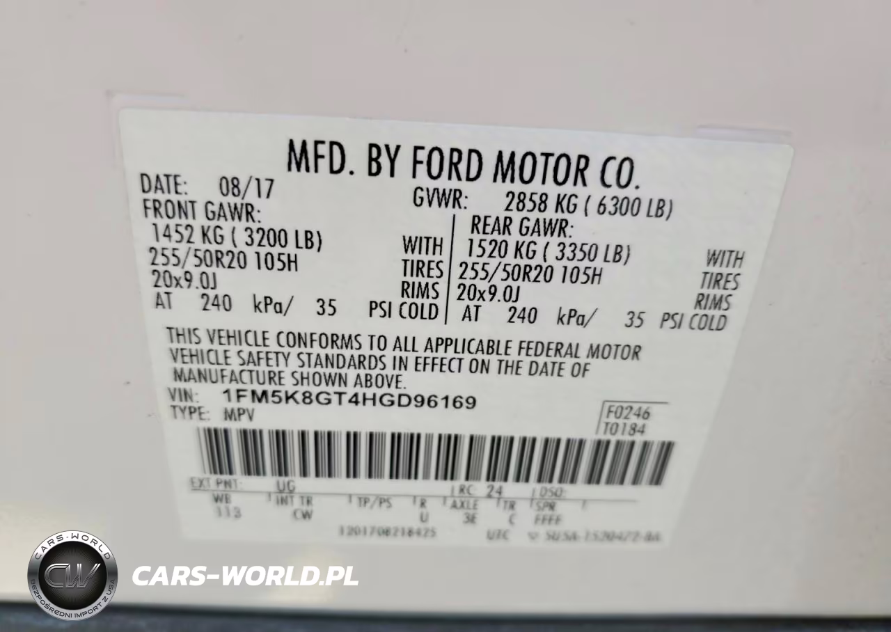 2017 Ford Explorer Sport VIN:1FM5K8GT4HGD96169 - 14