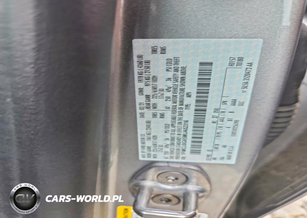 2021 Ford Escape Se VIN:1FMCU0G65MUA02316 - 13