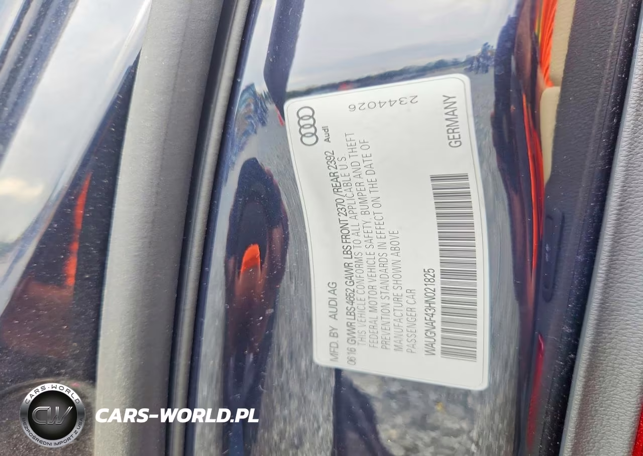 2017 Audi A4 Premium VIN:WAUGNAF43HN021825 - 12