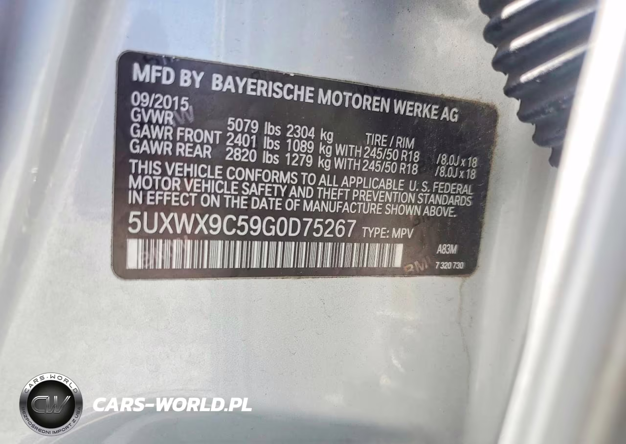 2016 BMW X3 xDrive28I VIN:5UXWX9C59G0D75267 - 13