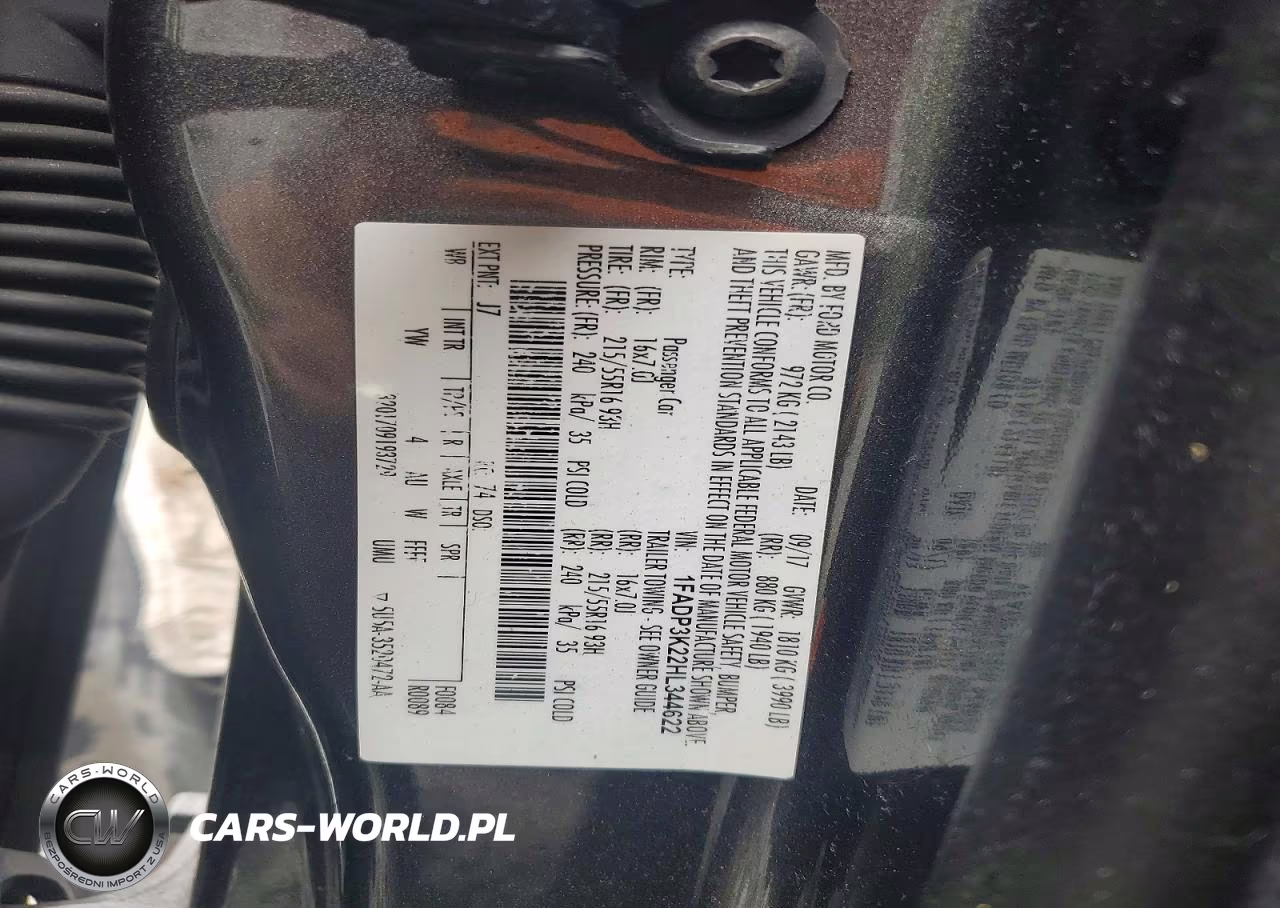 2017 Ford Focus Se VIN:1FADP3K22HL344622 - 14