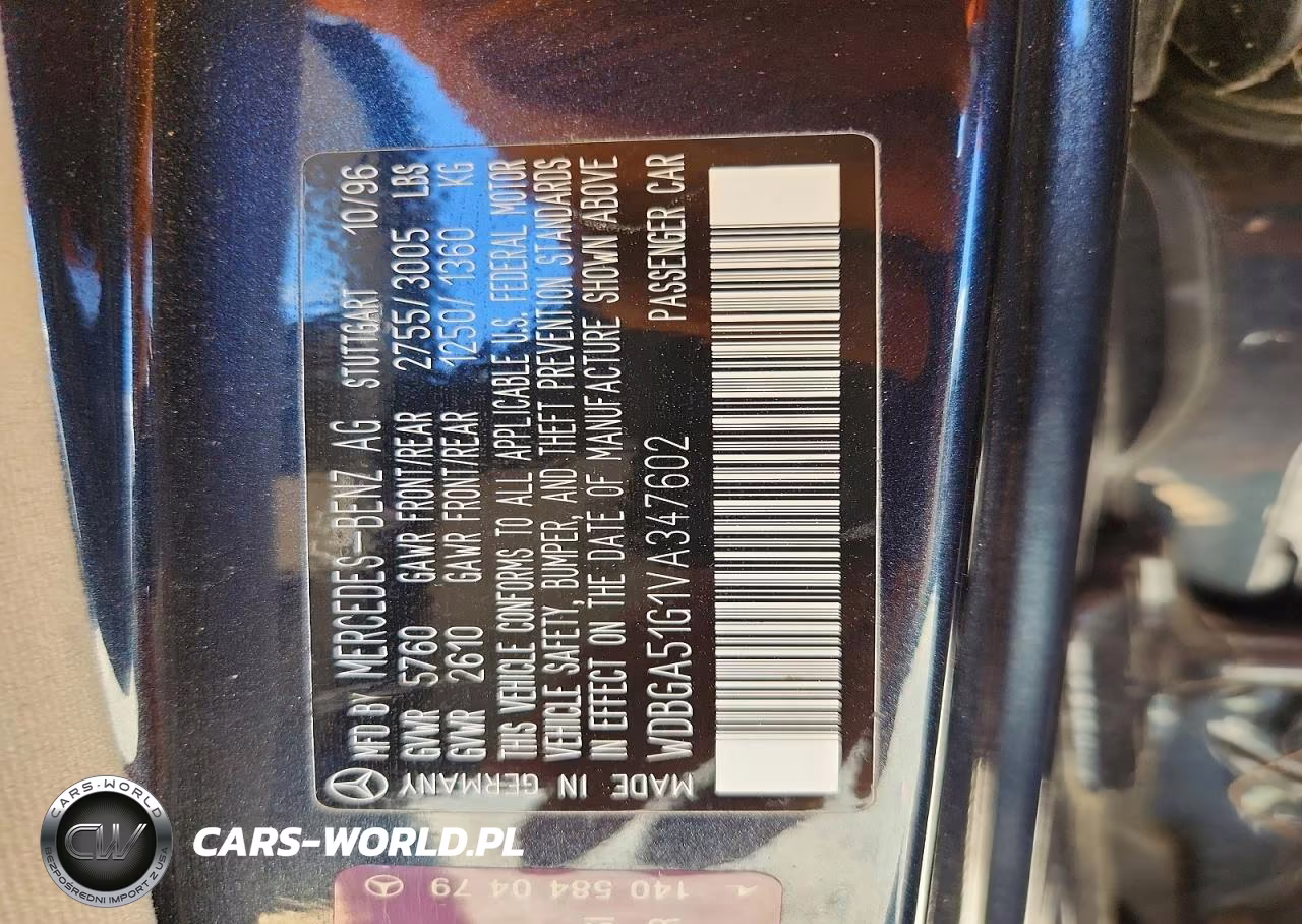 1997 Mercedes-Benz S 500 VIN:WDBGA51G1VA347602 - 12