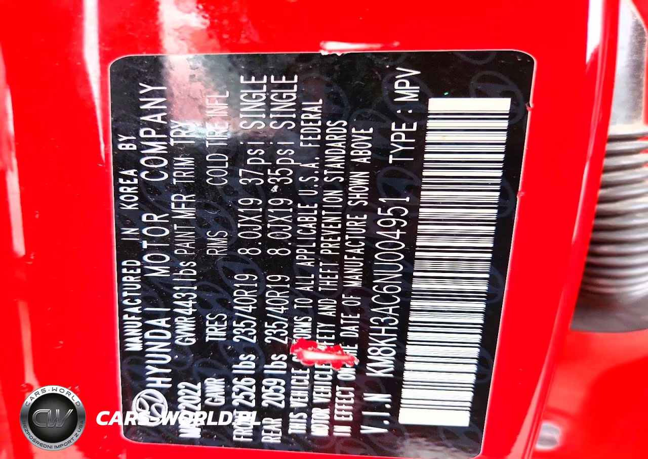 2022 Hyundai Kona N Base VIN:KM8KH3AC6NU004951 - 12