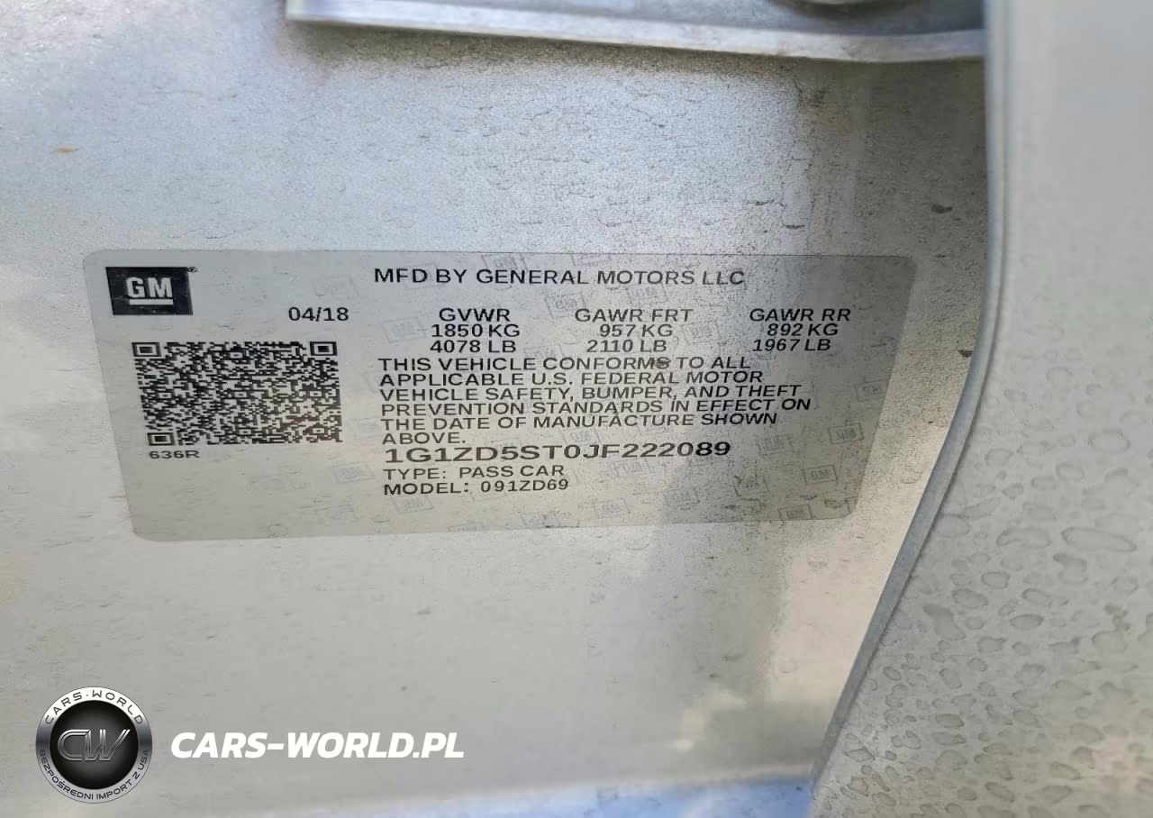 2018 Chevrolet Malibu Lt VIN:1G1ZD5ST0JF222089 - 12