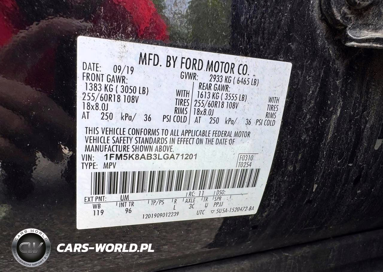 2020 Ford Explorer Police Interceptor VIN:1FM5K8AB3LGA71201 - 10