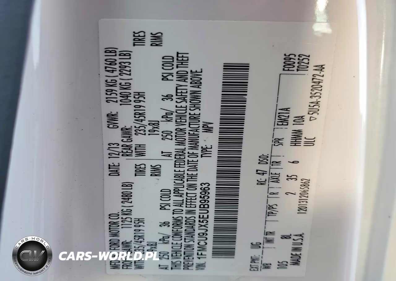 2014 Ford Escape Titanium VIN:1FMCU9JX5EUB95963 - 13