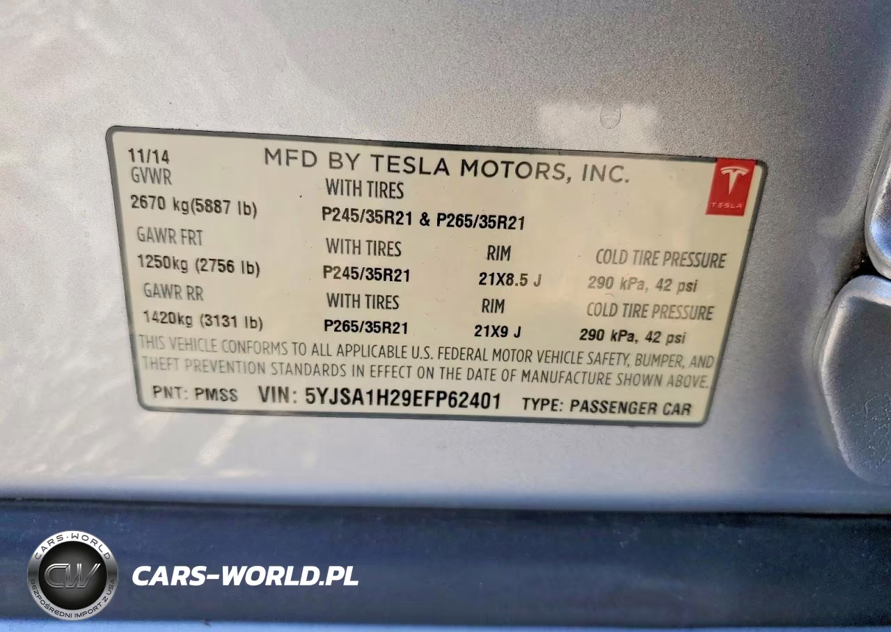2014 Tesla Model S VIN:5YJSA1H29EFP62401 - 12