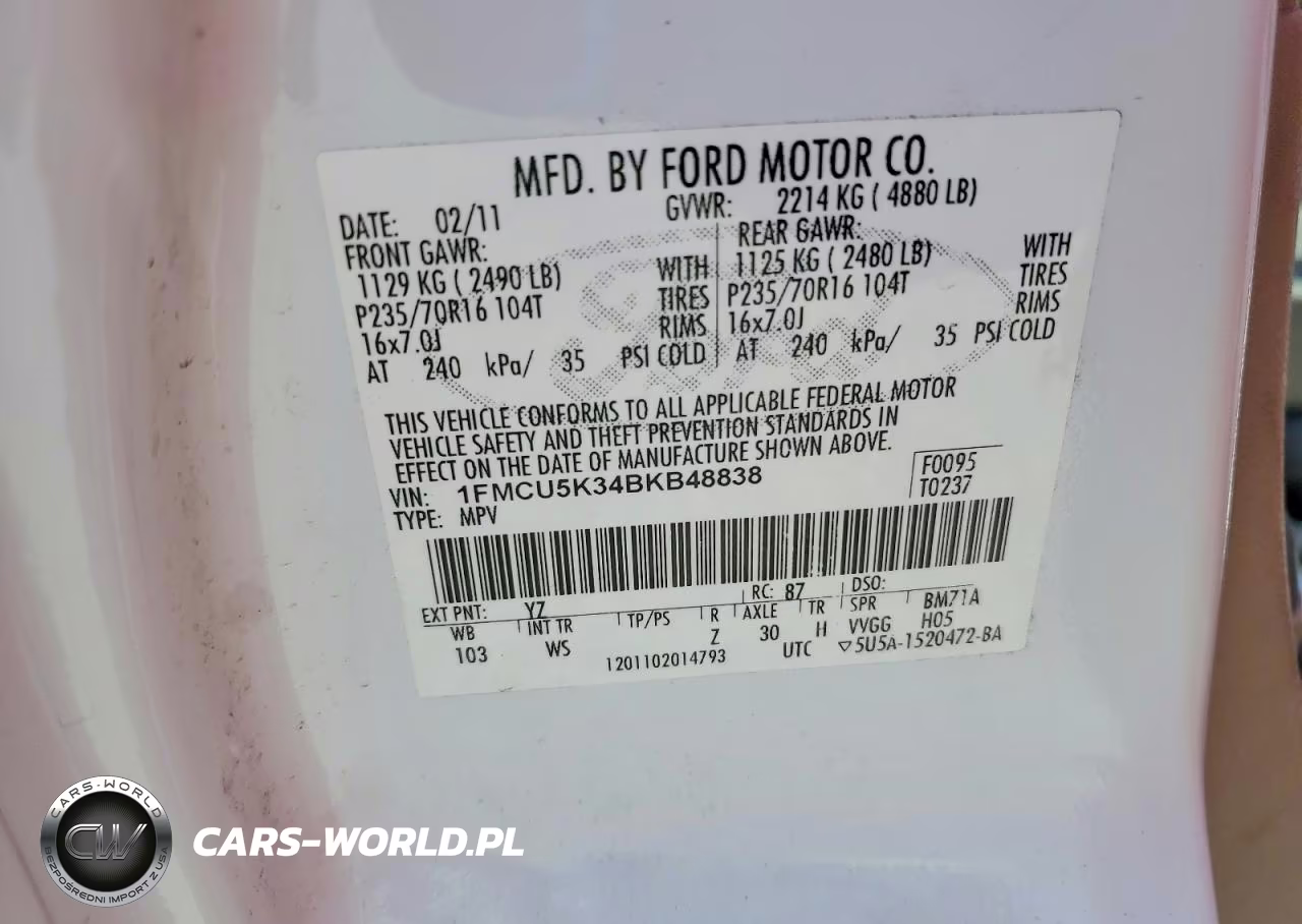 2011 Ford Escape Hybrid VIN:1FMCU5K34BKB48838 - 13