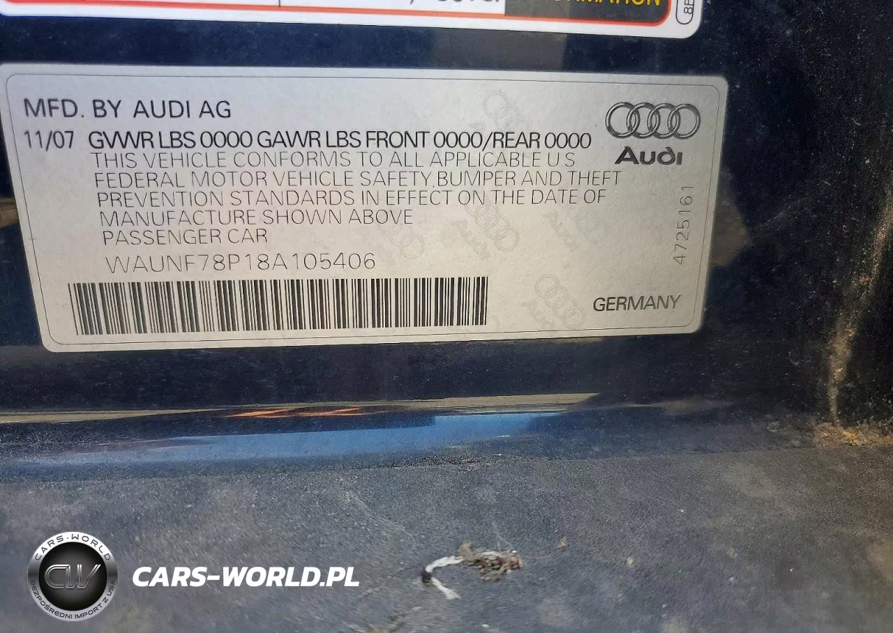 2008 Audi A3 2.0 Premium VIN:WAUNF78P18A105406 - 12