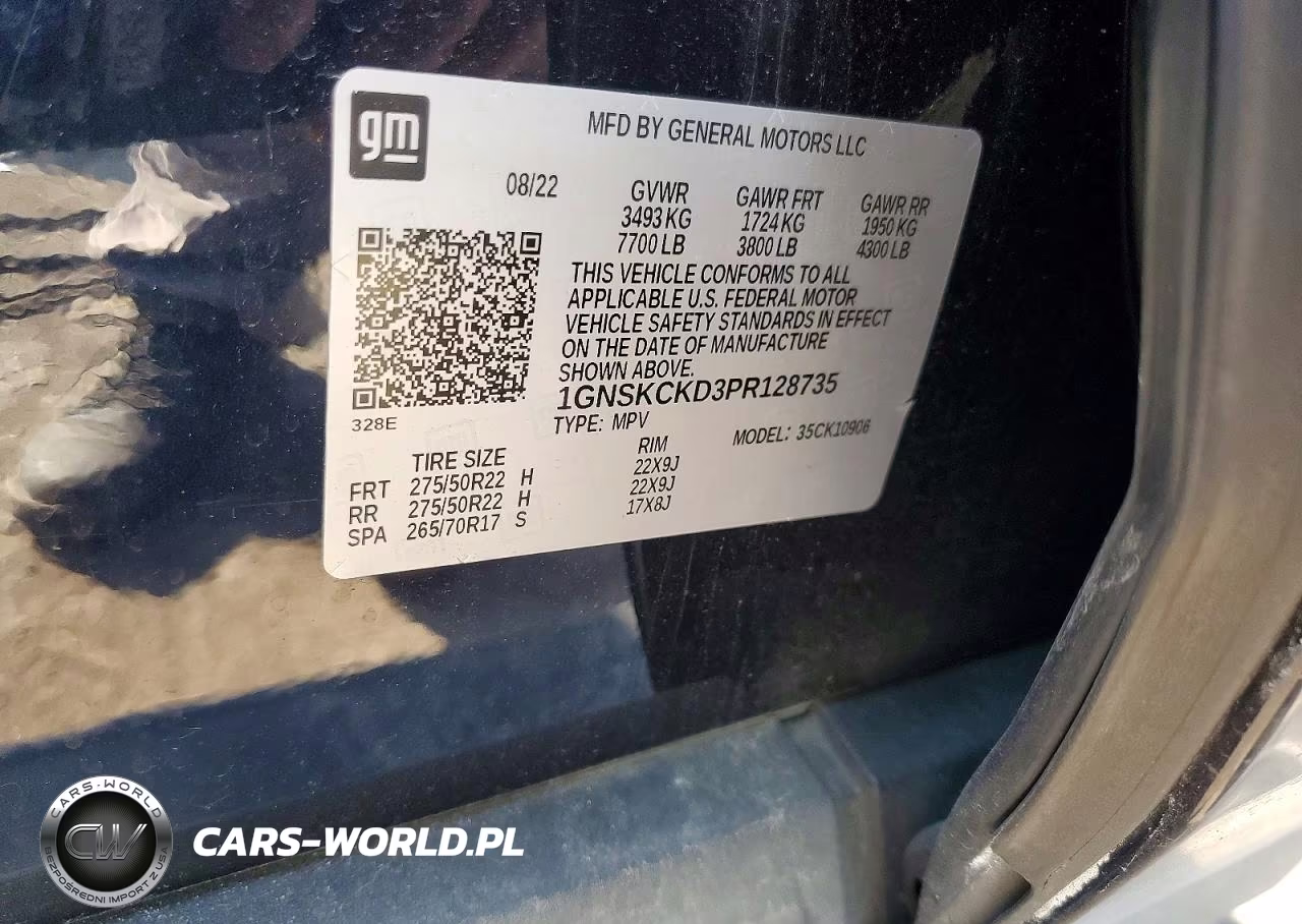 2023 Chevrolet Suburban K1500 Lt VIN:1GNSKCKD3PR128735 - 14