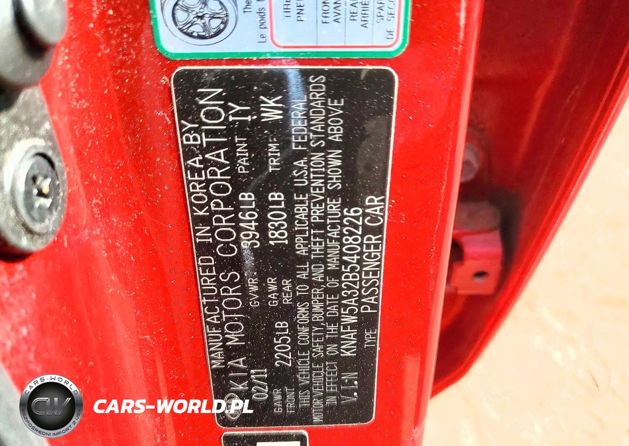 2011 Kia Forte Sx VIN:KNAFW5A32B5408226 - 12