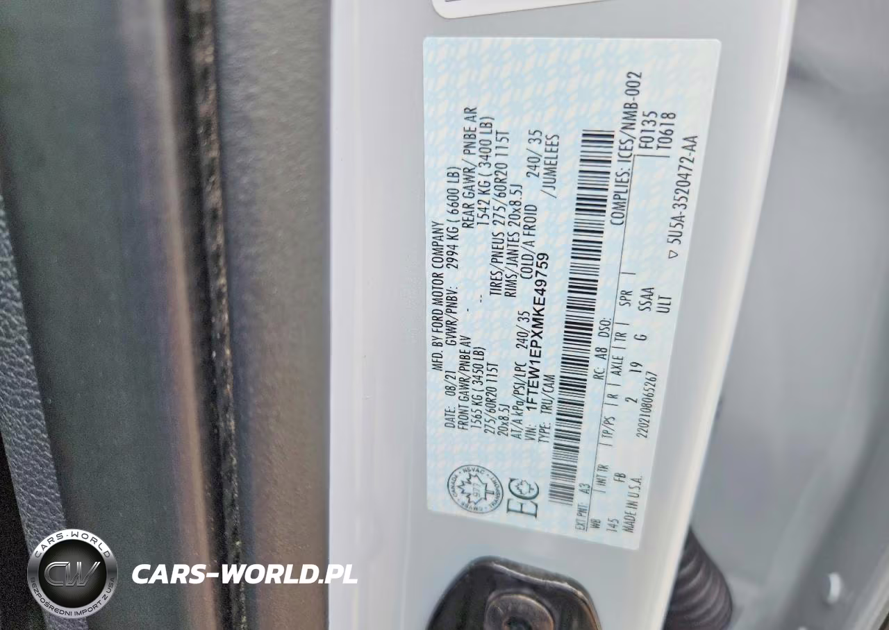 2021 Ford F150 Supercrew VIN:1FTEW1EPXMKE49759 - 12
