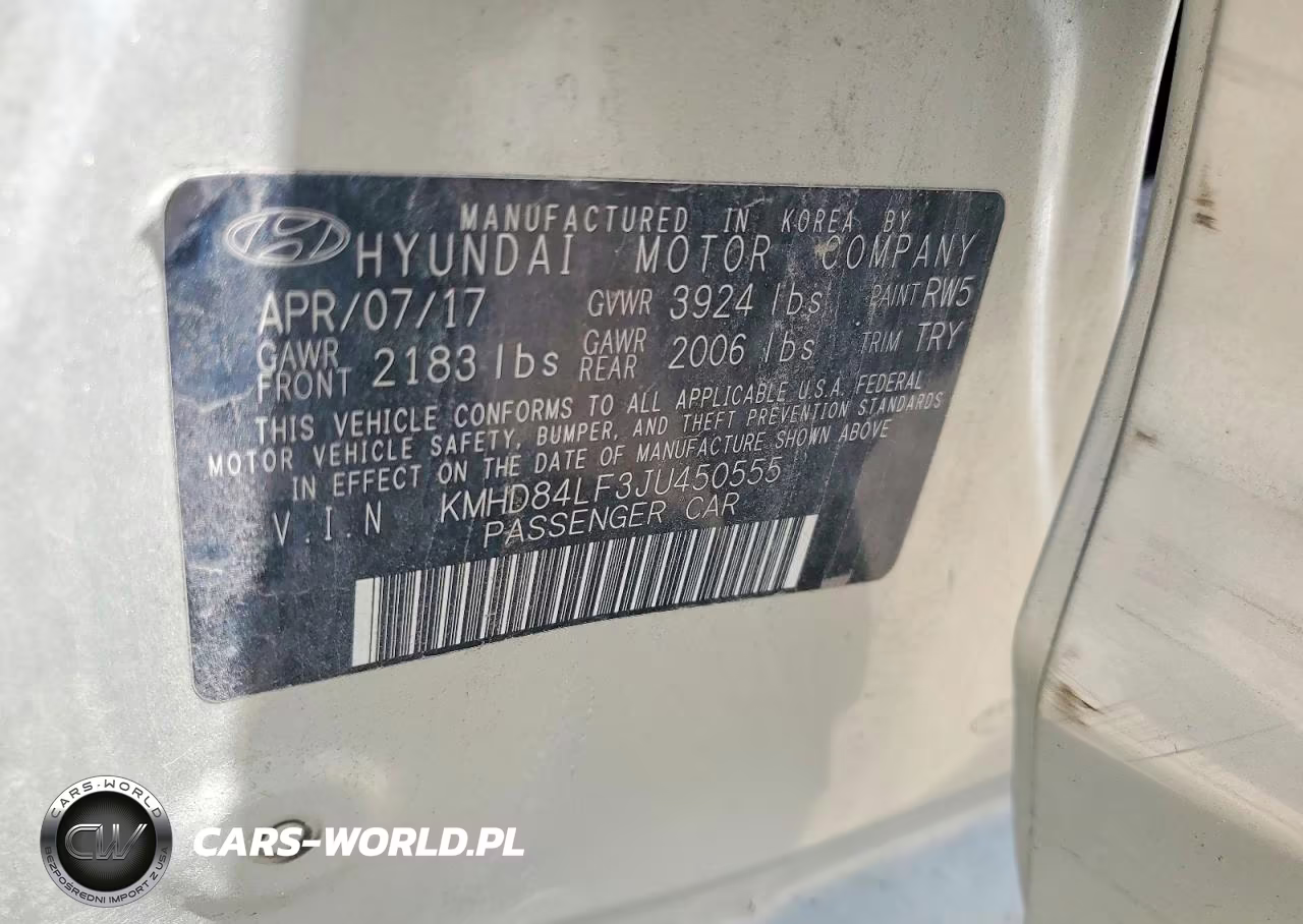 2018 Hyundai Elantra Sel VIN:KMHD84LF3JU450555 - 12