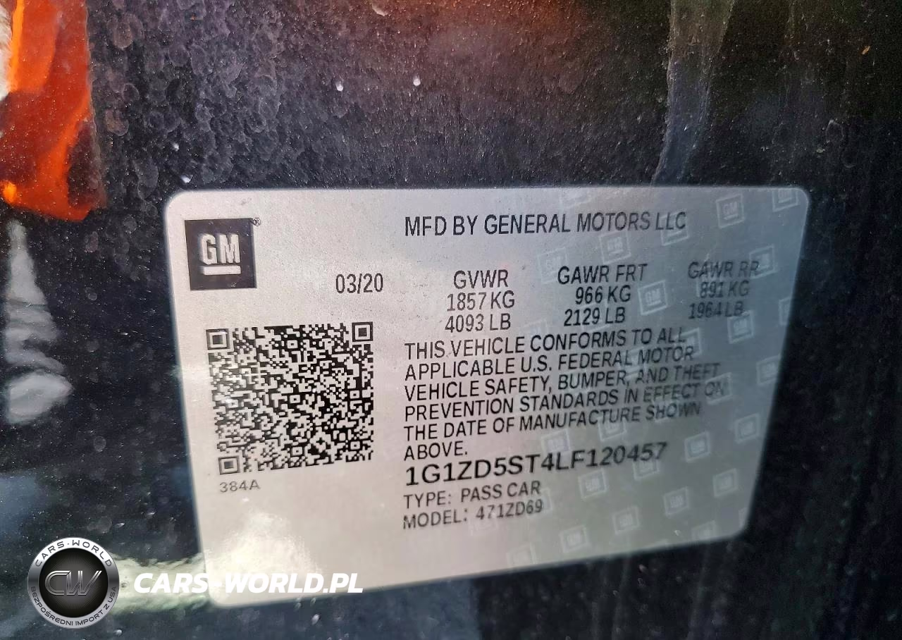 2020 Chevrolet Malibu Lt VIN:1G1ZD5ST4LF120457 - 12