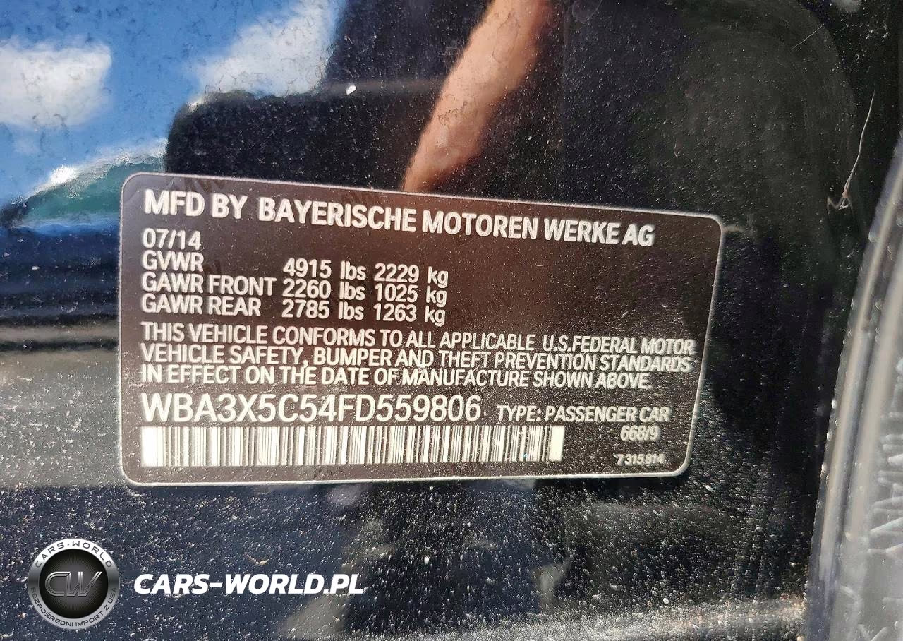 2015 BMW 328 Xigt VIN:WBA3X5C54FD559806 - 12