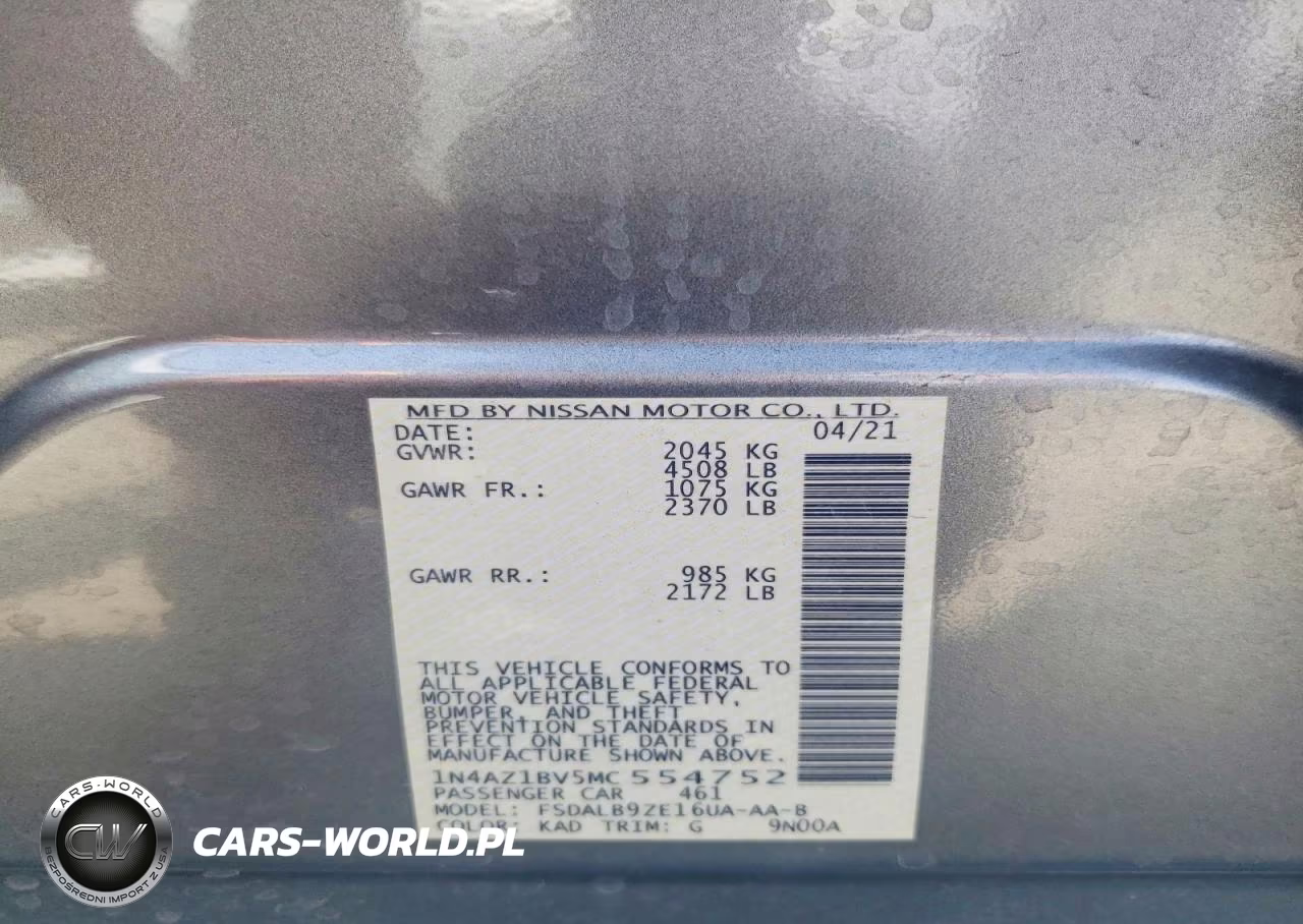2021 Nissan Leaf S VIN:1N4AZ1BV5MC554752 - 12