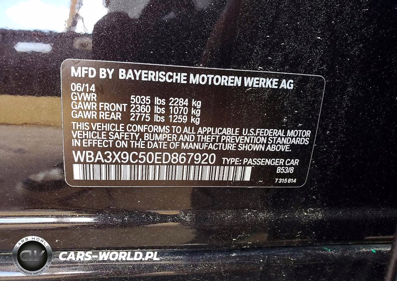 2014 BMW 335 Xigt VIN:WBA3X9C50ED867920 - 12