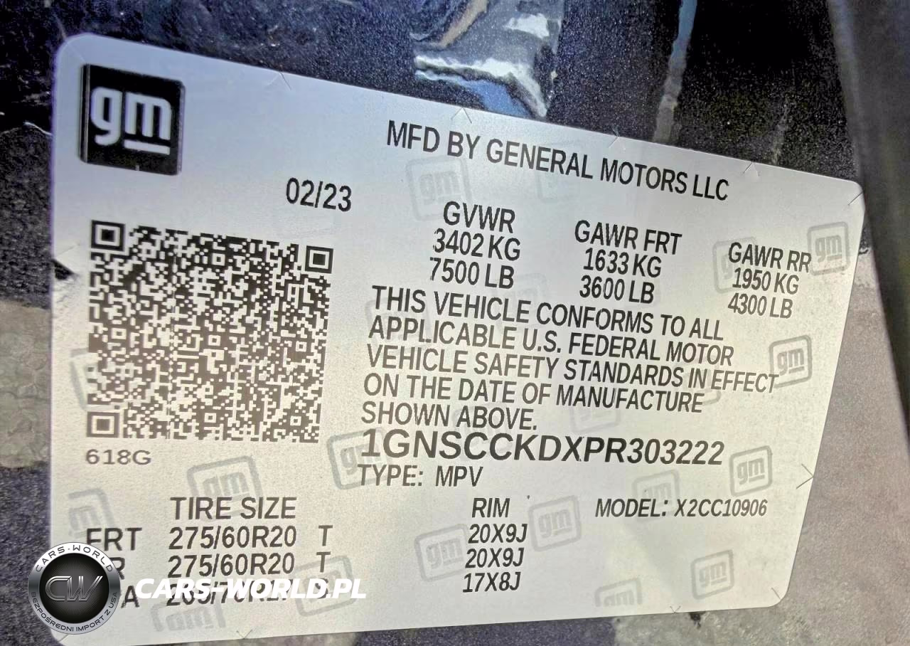 2023 Chevrolet Suburban C1500 Lt VIN:1GNSCCKDXPR303222 - 15