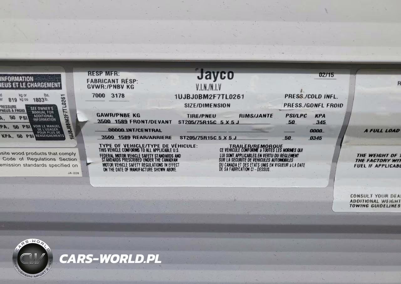 2015 Jayco Jay Flight Camper VIN:1UJBJ0BM2F7TL0261 - 10
