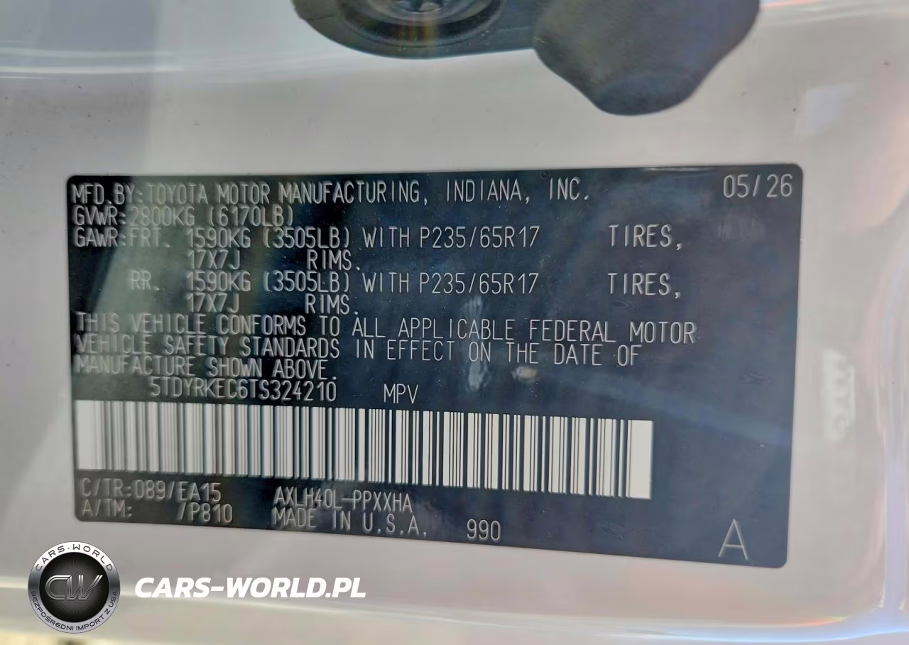 2026 Toyota Sienna Xle 8-Passenger VIN:5TDYRKEC6TS324210 - 13
