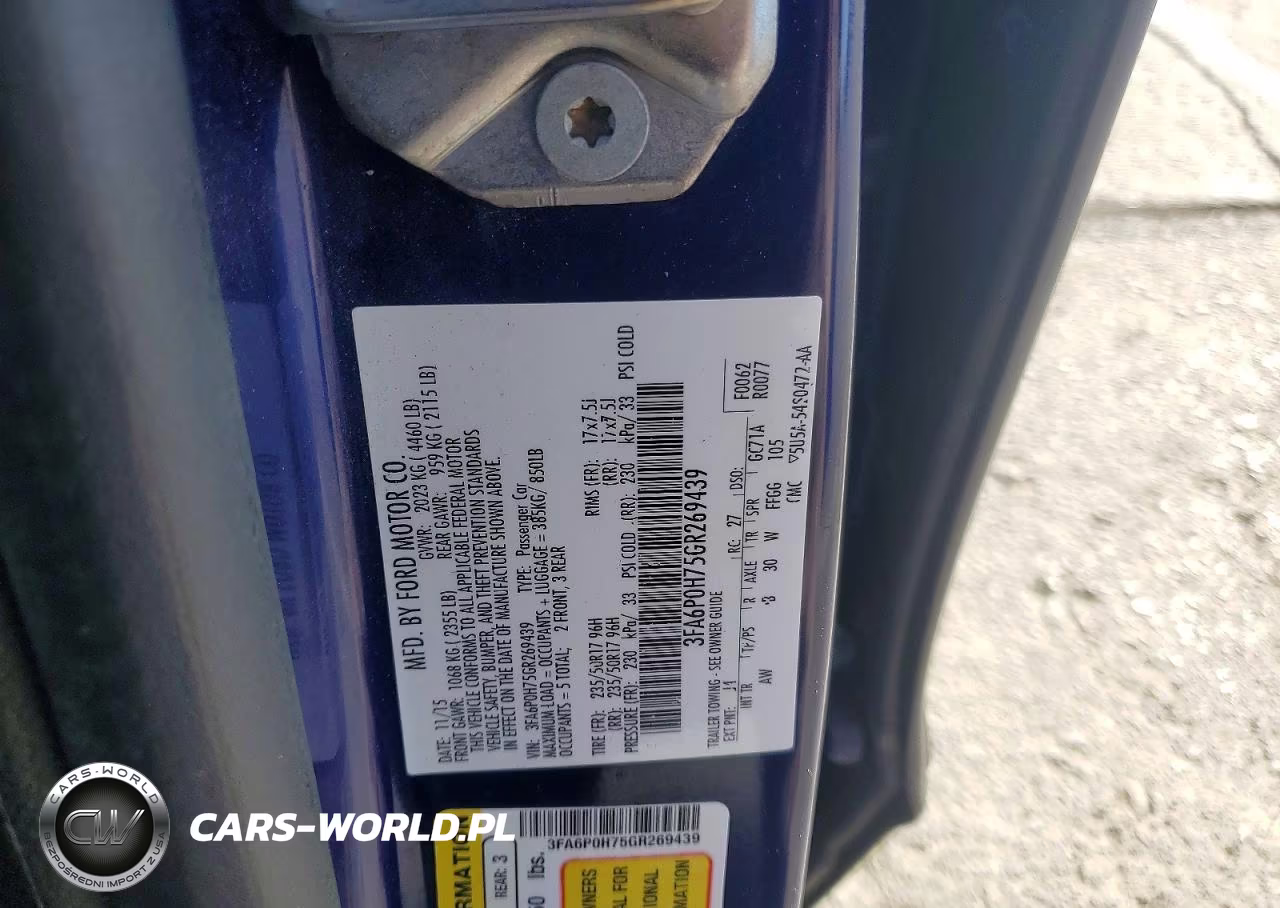 2016 Ford Fusion Se VIN:3FA6P0H75GR269439 - 12