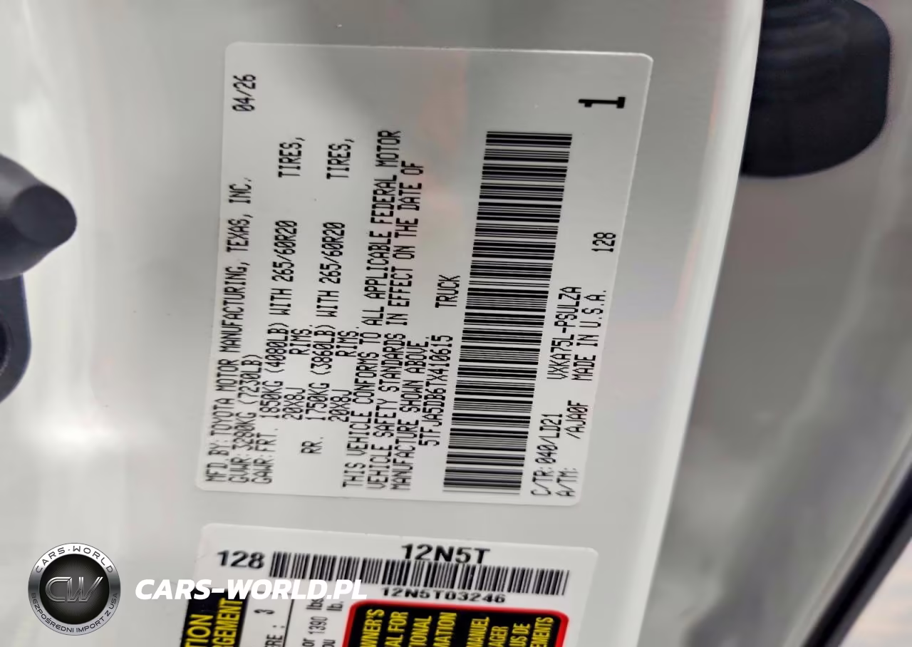 2026 Toyota Tundra Crewmax Limited VIN:5TFJA5DB6TX410615 - 12