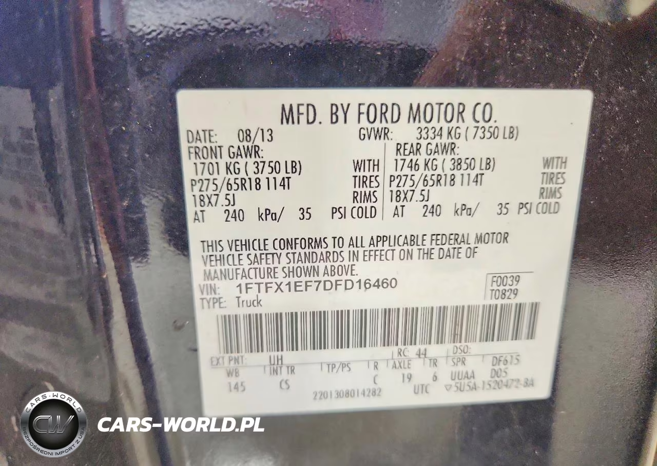 2013 Ford F150 Super Cab VIN:1FTFX1EF7DFD16460 - 12