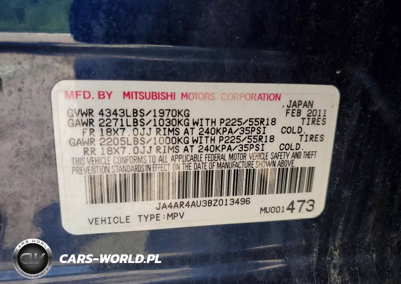 2011 Mitsubishi Outlander Sport Se VIN:JA4AR4AU3BZ013496 - 13