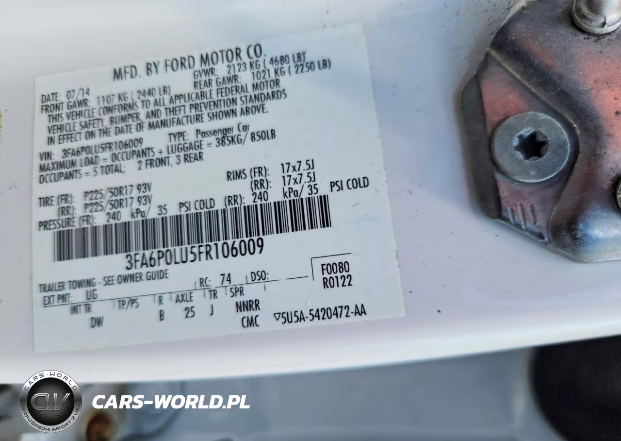 2015 Ford Fusion Se Hybrid VIN:3FA6P0LU5FR106009 - 12