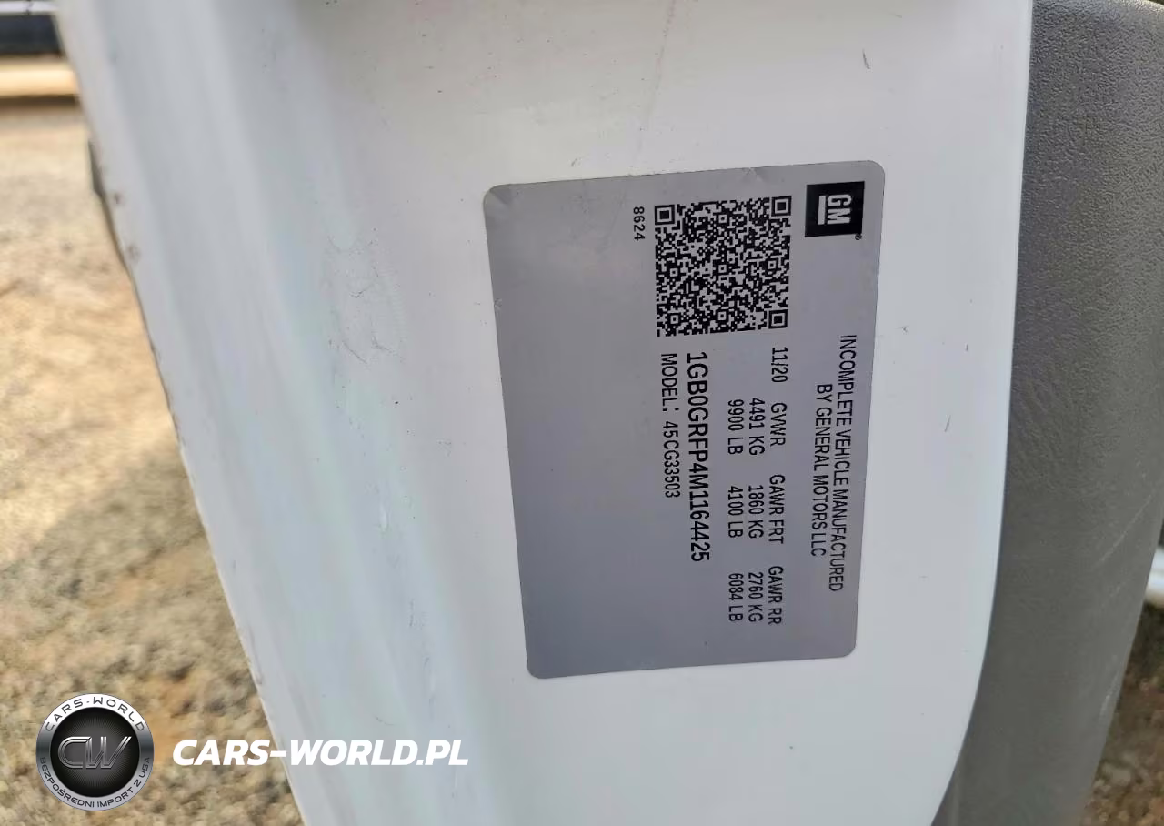 2021 Chevrolet Express G3500 VIN:1GB0GRFP4M1164425 - 12
