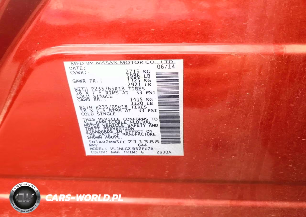 2014 Nissan Pathfinder S VIN:5N1AR2MM5EC711388 - 12