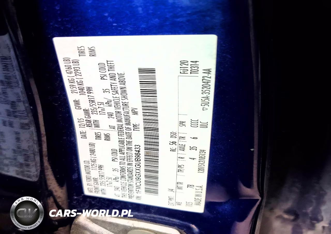 2016 Ford Escape Se VIN:1FMCU9GXXGUB98433 - 12