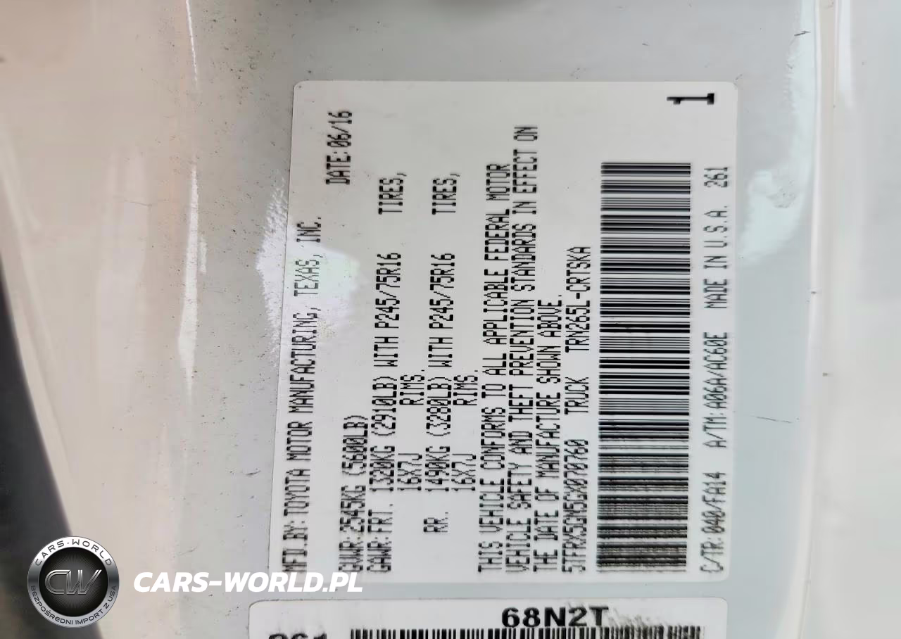 2016 Toyota Tacoma Sr VIN:5TFRX5GN5GX070760 - 12