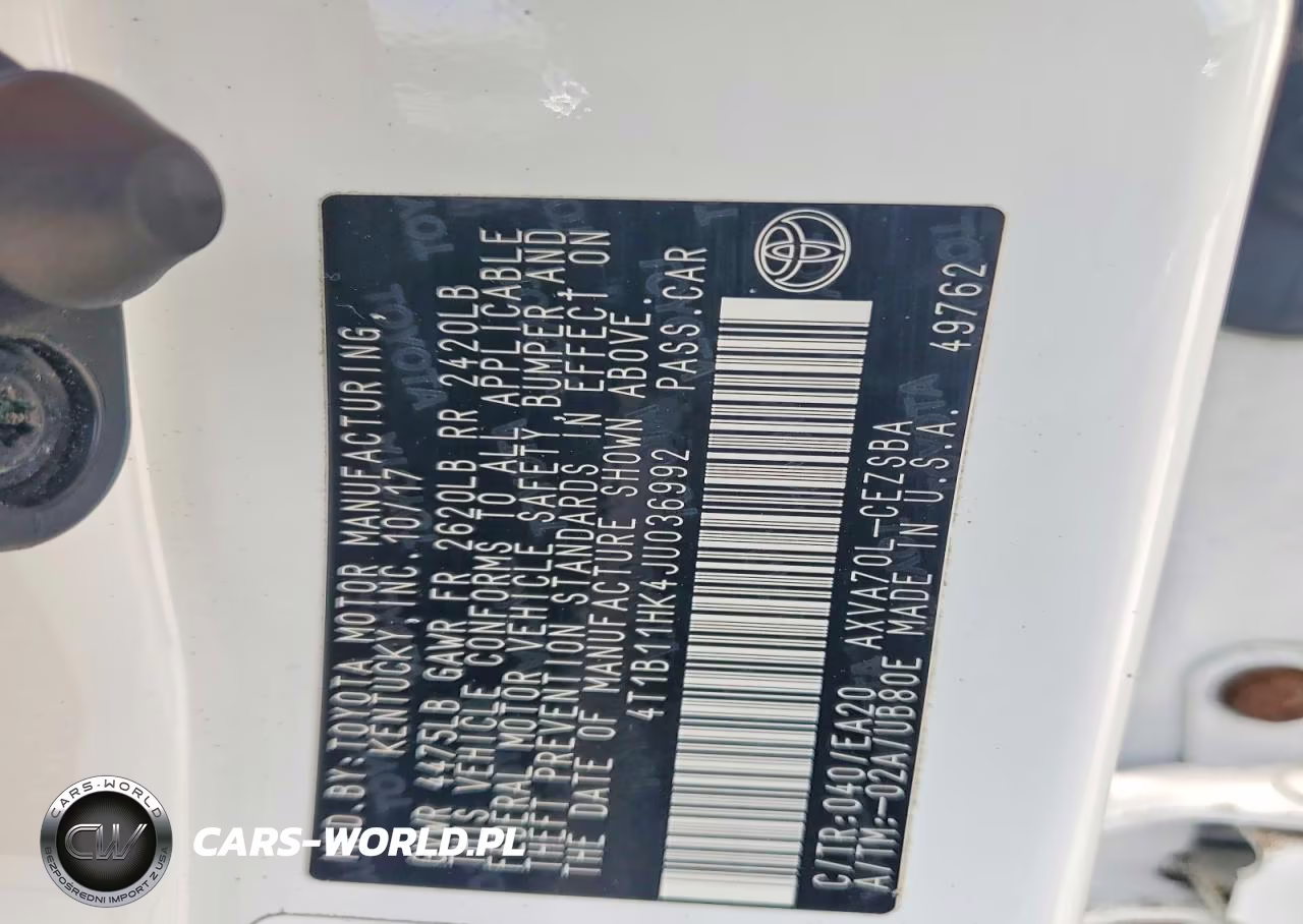 2018 Toyota Camry Se VIN:4T1B11HK4JU036992 - 12