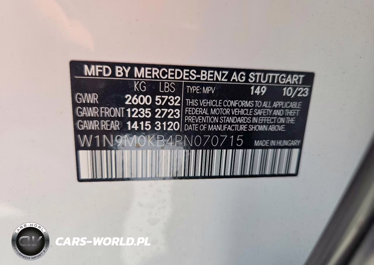 2023 Mercedes-Benz Eqb 300 4Matic VIN:W1N9M0KB4PN070715 - 14