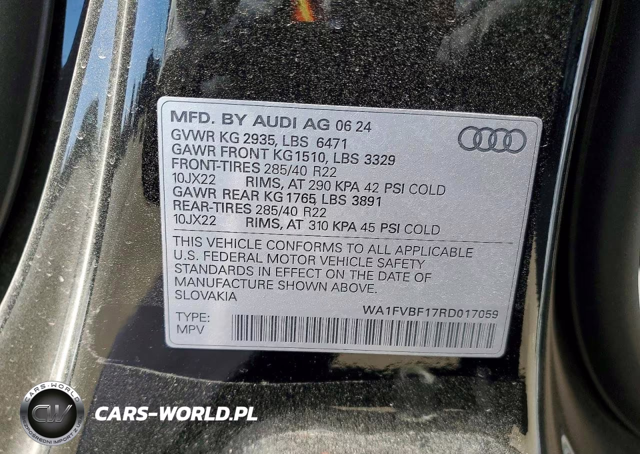 2024 Audi Q8 Prestige S-Line VIN:WA1FVBF17RD017059 - 14