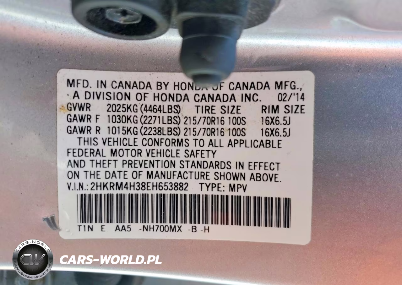 2014 Honda Cr-V Lx VIN:2HKRM4H38EH653882 - 14