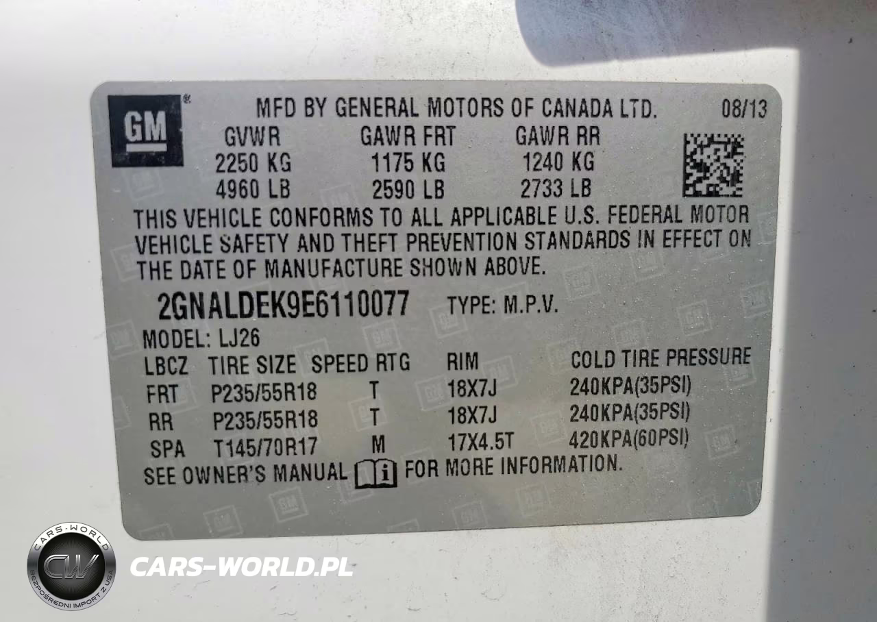 2014 Chevrolet Equinox Ltz VIN:2GNALDEK9E6110077 - 13